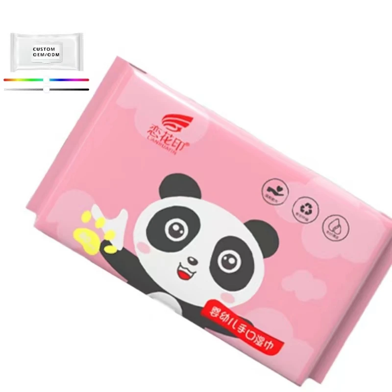 Free Sample  Mini Pack Wet Wipes Customized Disposable Baby Wipes 10pcs Portable Cleaning Wet Wipes