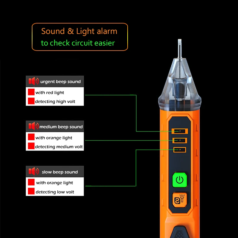 Electricity test pen live line neutral line detecting pen voltage detector AC-3 from VICI factory