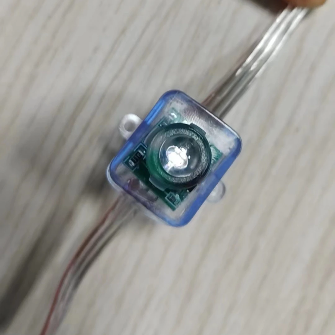 Best selling LED lights 0.3w Full Colors RGB Square IC WS2811 regulated bullet led pixel nodes connect Led Pixel Light