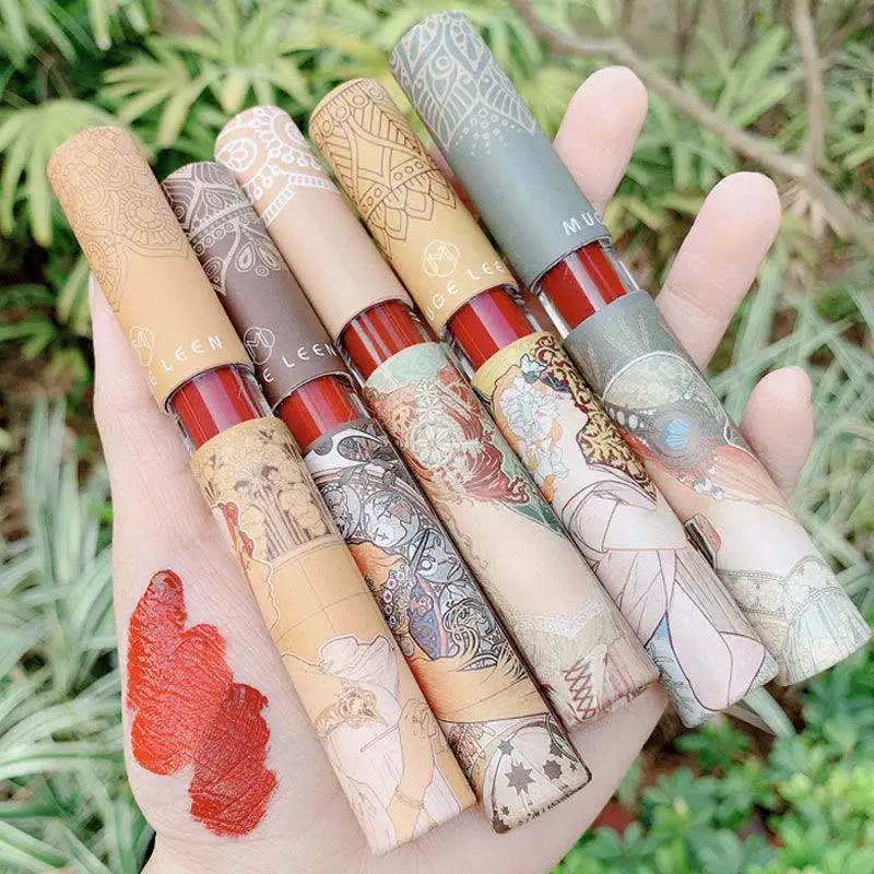 Biodegradable Custom Kraft Tube Boxes Recycled Cardboard Paper Tubes Round Cosmetic Containers Cylinder Packaging