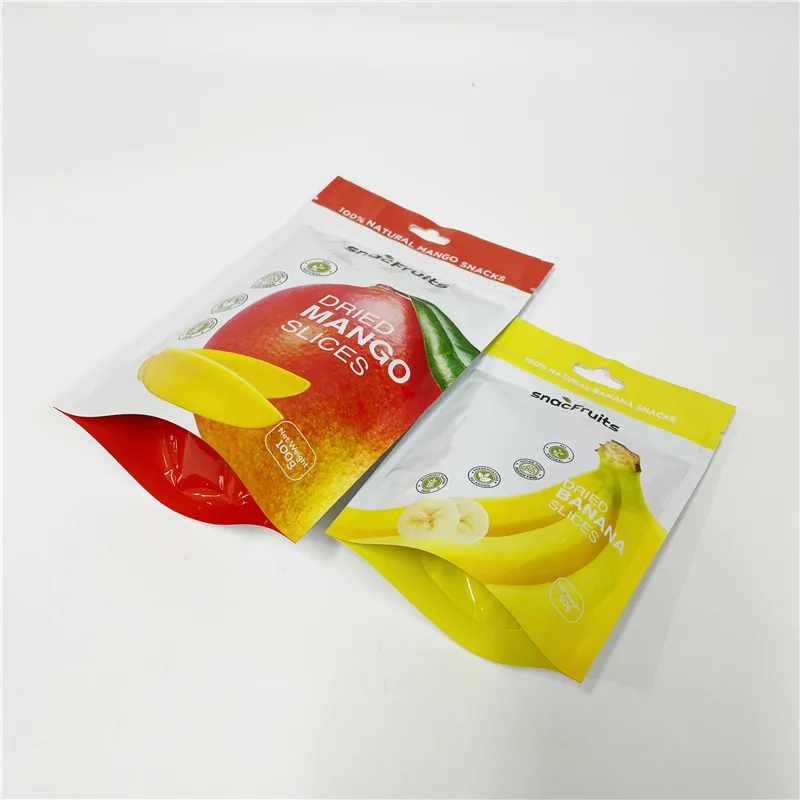 Glossy finish stand up mylar bag smell proof dried fruit packaging bags