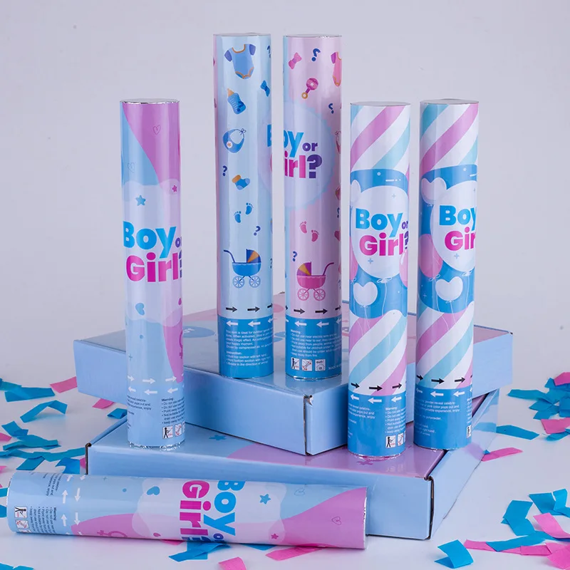 Amazon Explosion Gender Reveal Confetti Cannon Surprise Party Boy Or Girl Gender Reveal Poppers