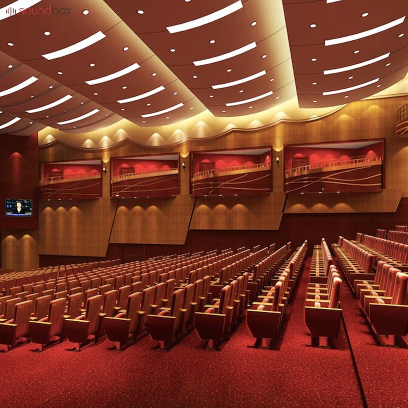 Soundbox large sound-barrier-fireproof-acoustic-panel outdoor wood insulation acoustic panel price wall panel 2400