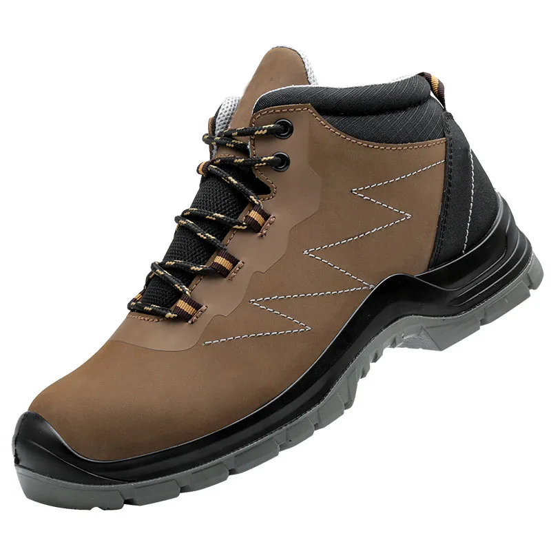 High quality welding safety shoes for men PU direct injection wear resistant shoes