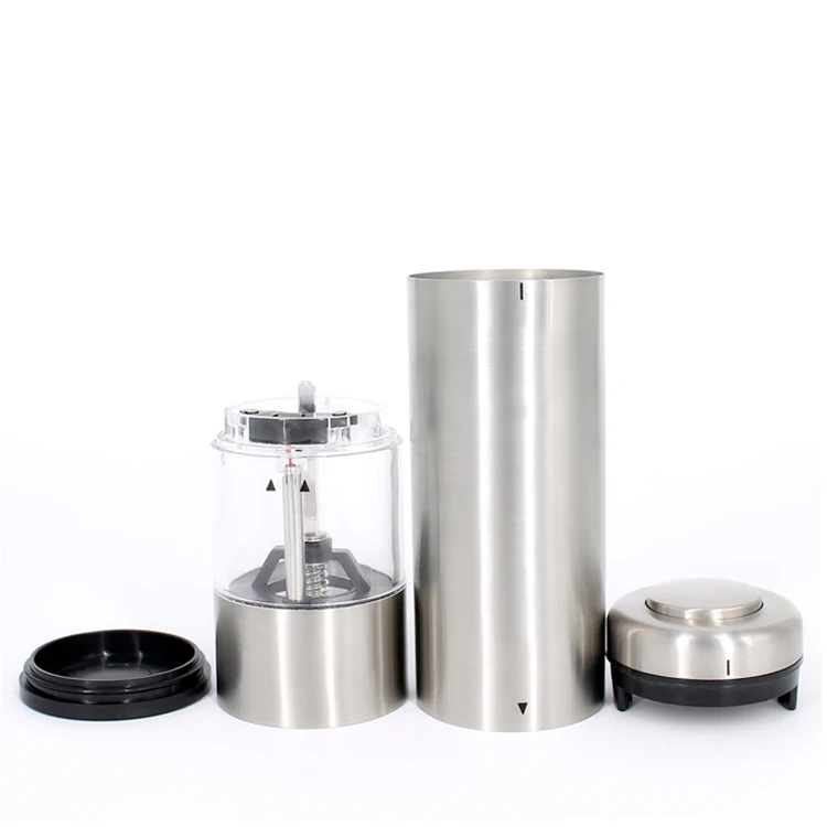 Amz Hot Stainless Steel Battery Operated Electric Salt and Pepper Grinder Set