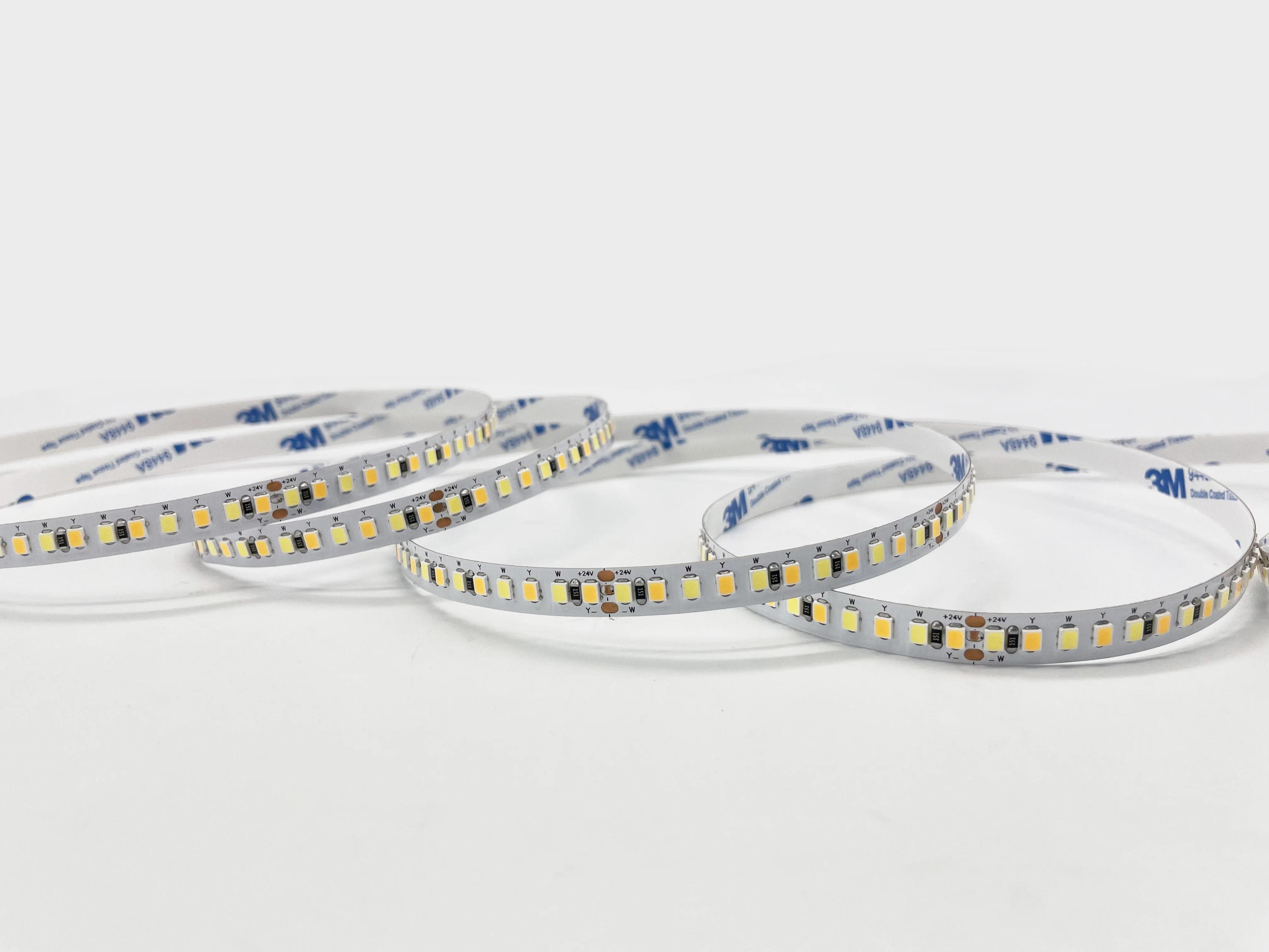 Chinese factory price CCT 2835 LED Strip Dual White WW/CW 192LED/M DC24V 8mm width PCB  factory directly