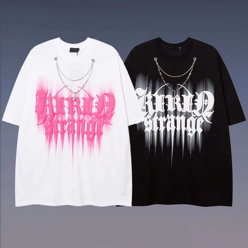 Streetwear Supplier Puff Printing Slim Fit Luxury Black T Shirt Custom Logo Vintage Summer for Men Casual Color Chart Printed