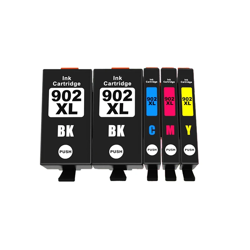 Картриджи высокой четкости 902XL для принтера HP Combo Pack (5 шт.) совместимые с чернильными картриджами