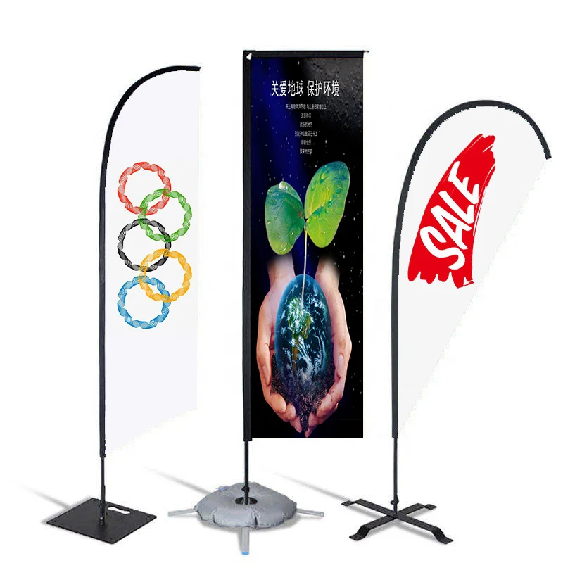 Hot Sale Business Outdoor Advertising Event Flag Banner Display Beach Flag Custom Flying Banners Teardrop Flags