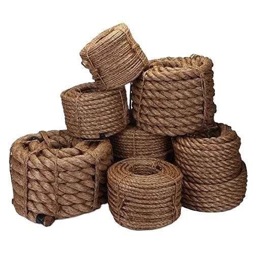 wholesale price 3 strand 18mm twisted rope jute sisal rope manila rope
