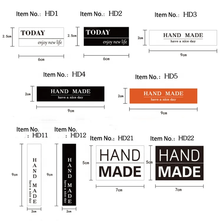 Stocked Hand Made Labels Sticker Ready to Go Adhesive waterproof Sticker Wholesale Printing Label For Baking