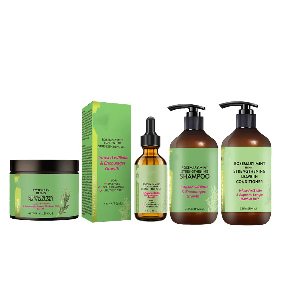 Factory Organic Rosemary Mint Scalp Hair Strengthening Oil Masque 340g Infused Biotin and Encourages Growth Hair Mask