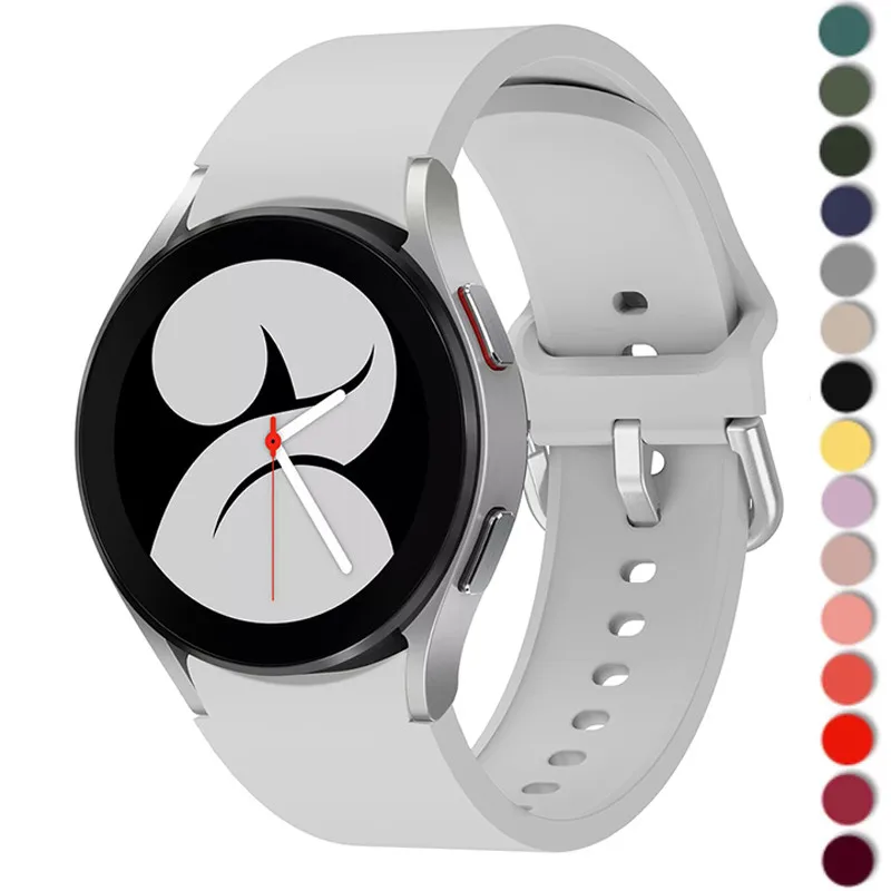Ремешок силиконовый для Samsung Galaxy Watch 4 classic 42 мм 46 спортивный браслет смарт-часов 44 40