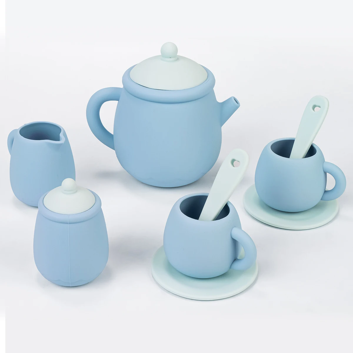 2023 Hot Selling Silicone Tea Set Toy For Kids Montessori Educational Toy Other Pretend Play Preschool Boys Kitchen Toys