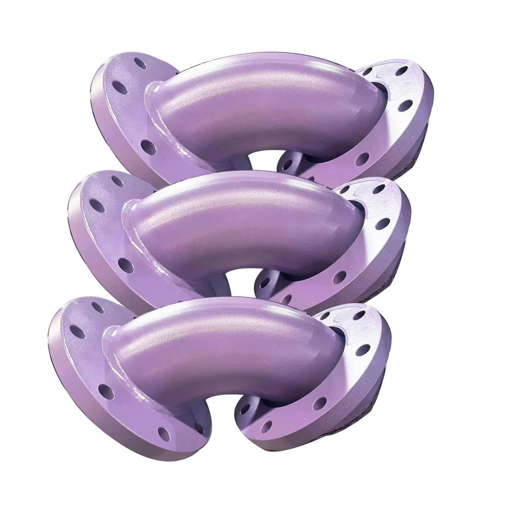 Customized Strong Acid and Alkali Resistant High Temperature Carbon Steel Lined PTFE elbow pipe fittings