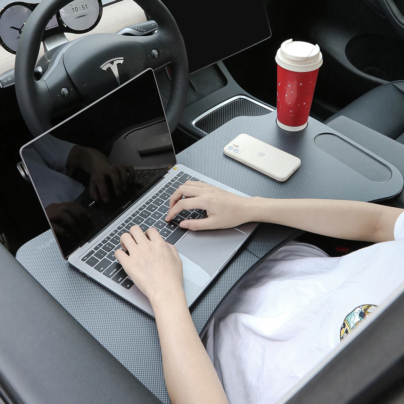 Стол на руль автомобильный для Tesla Model S Y, поднос на руль для ноутбука, еды