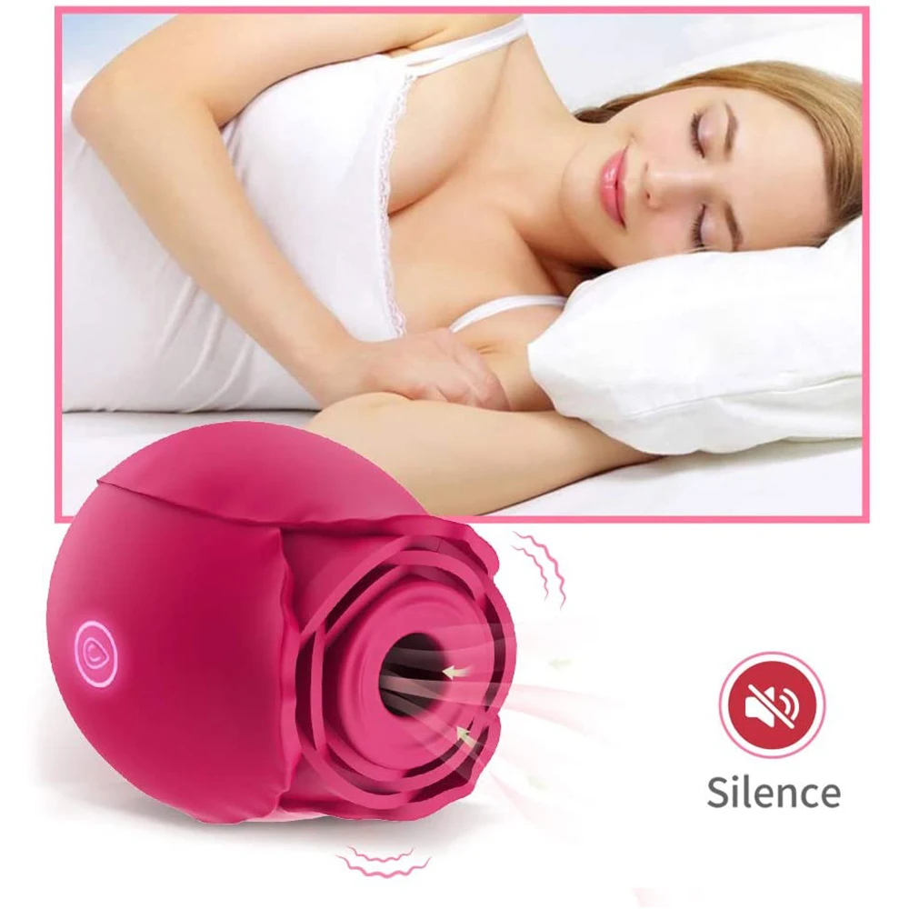 Free shipping from USA Warehouse Rose Shape Vagina Sucking Vibrator Nipple Sucker Oral Clitoris Stimulation Sex Toys for
