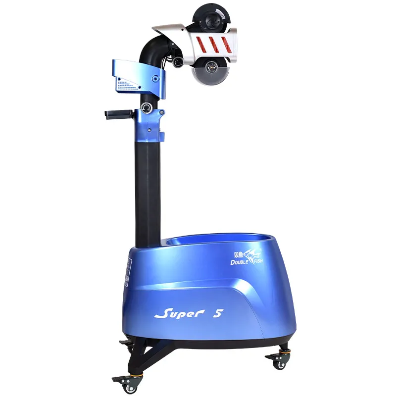 Double Fish  Super 5 Table Tennis Robot Multi-Rotation Multi-Drop Automatic Table Tennis Machine for Training