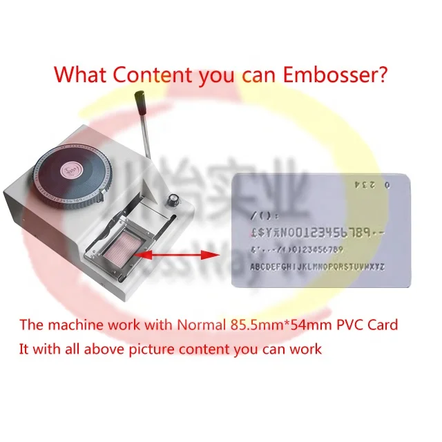 PVC Card Embossing Machine Indenter Embosser For ID Card Vip Card