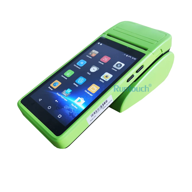 Indoor waterproof Green Runtouch RT8 low cost New GPS wireless handheld android POS Terminal with Printer