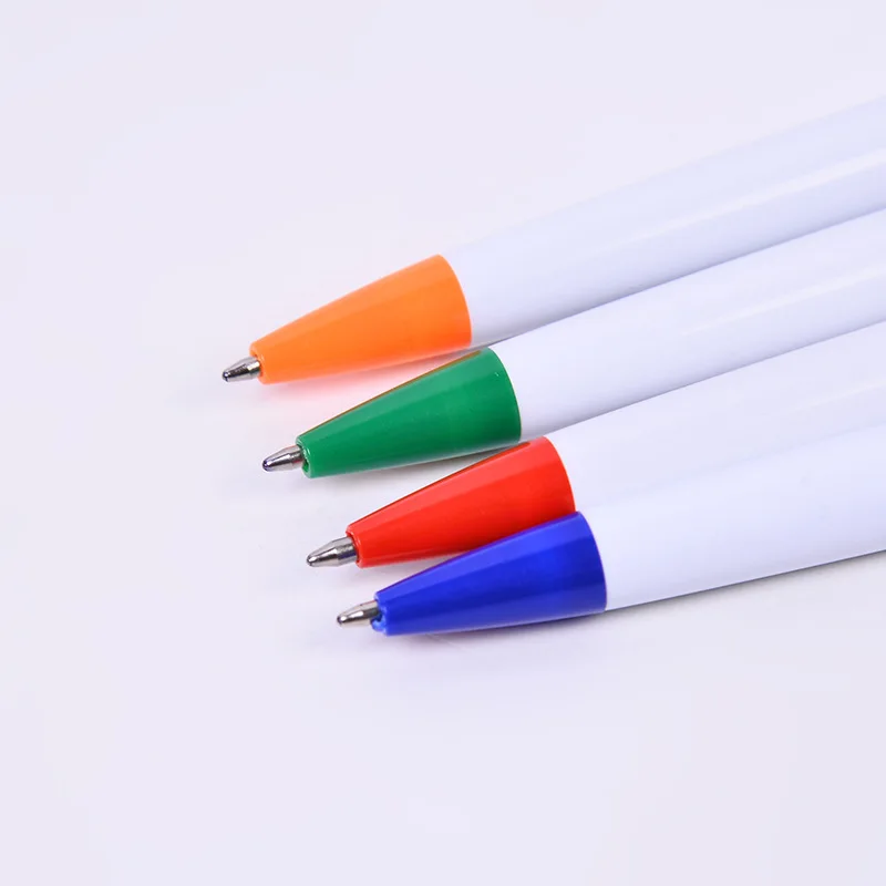 Promotional custom logo colorful wholesale plastic ballpoit pen for office school gift