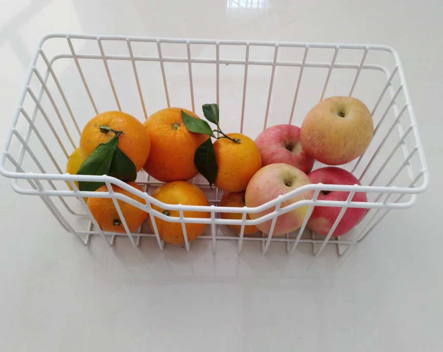 Refrigerator Spare Parts White Wire Mesh Freezer Basket