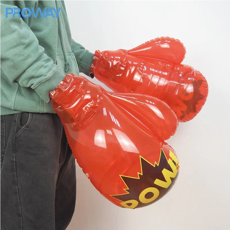 Spiderman Red Giant Inflatable Boxing Gloves Logo Black Boxing Gloves Pvc Inflatable Boxing Gloves