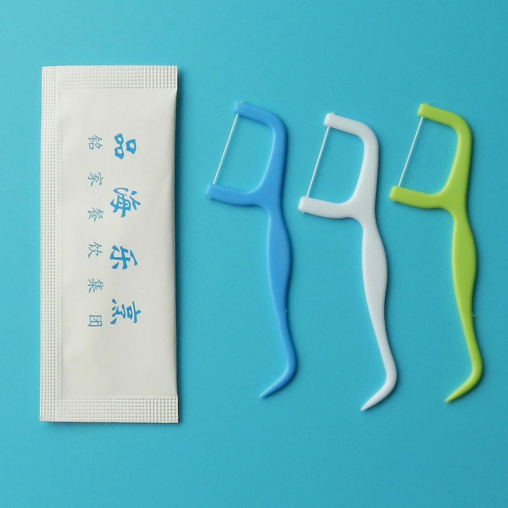 Best selling natural silk toothpick with dental floss