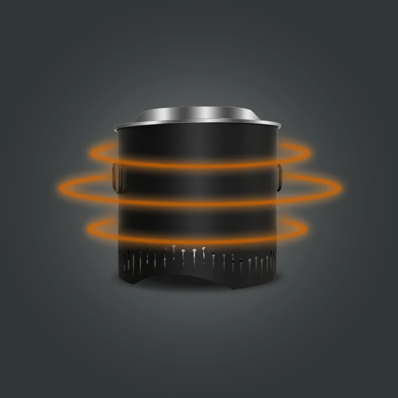 2022 Открытый Портативный непригорающий бездымный противень для костра дровяной печи из нержавеющей стали костер походная печка