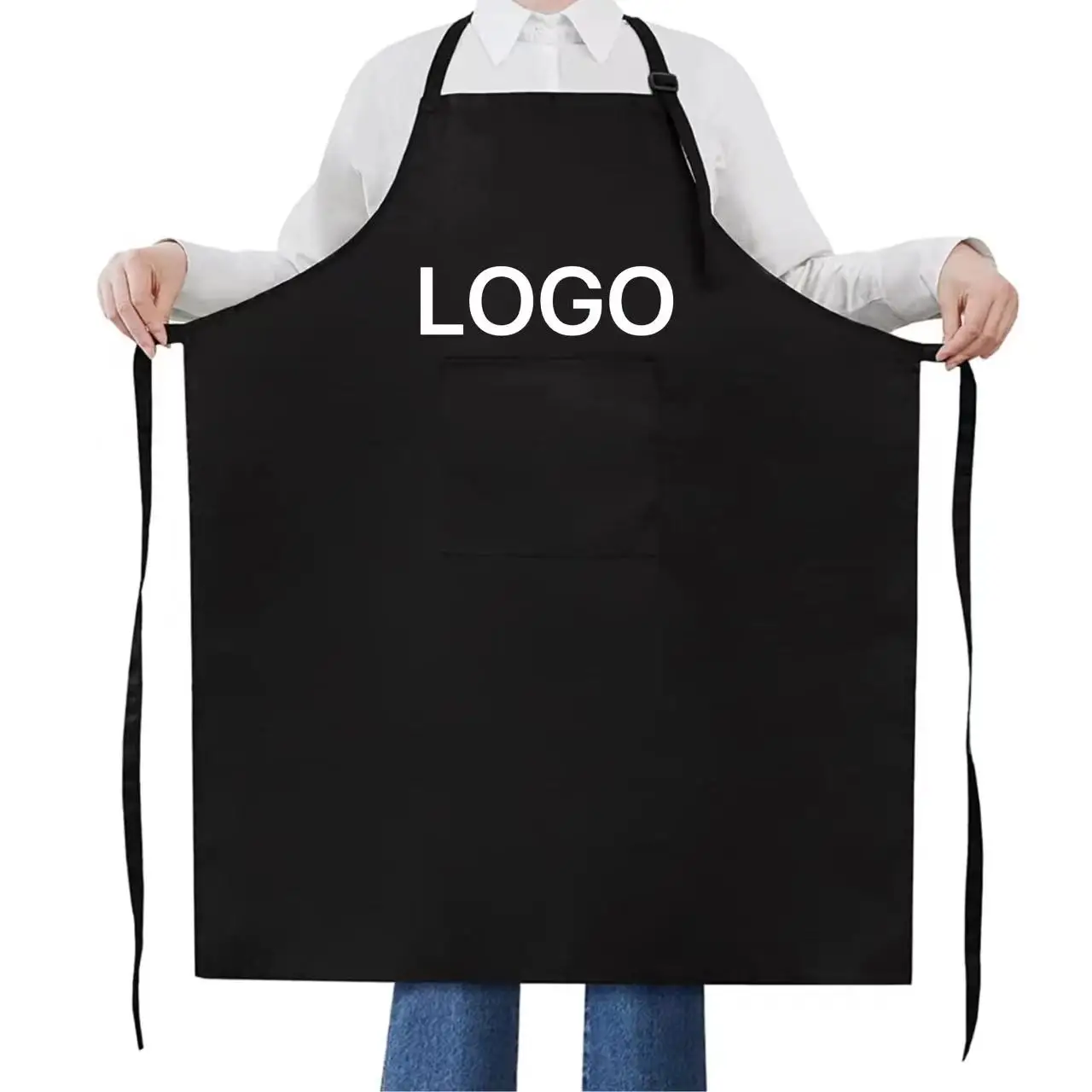 Custom Logo Barber Hairdressing Aprons Beauty Salon Aprons With Two Pockets