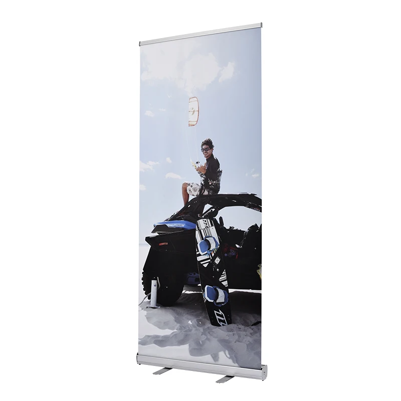 60x160 Roll Up Advertising Banner Stand Rollup Standee Aluminum Roll Screen Stand Retractable Banners Design 85x200 80x200