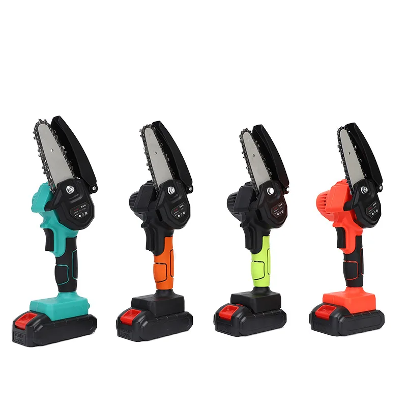 4 Inch Handheld Pruner Battery 21V Rechargeable Portable Mini Electric Chainsaw With Brushless Motor