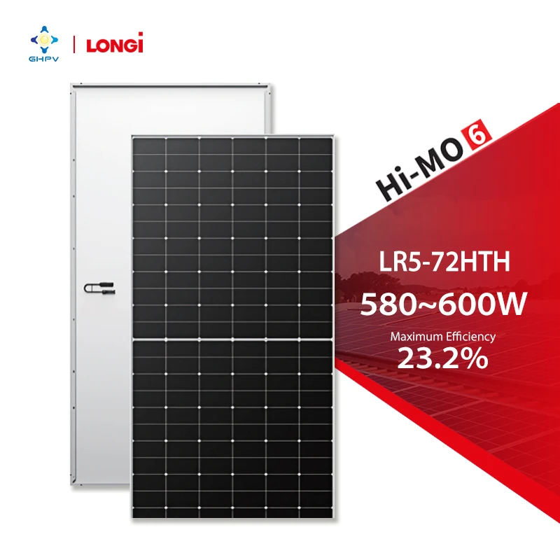 Longi 580W 585W 590W 595W 600W Lr5-72Hth Solar Panels Whole Panneau Solaire Longi Solar Photovoltaic Company