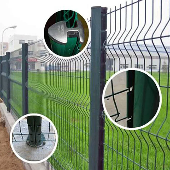 Welded Mesh Column Pvc Coated Garden 3D Peach Shape Post Fence