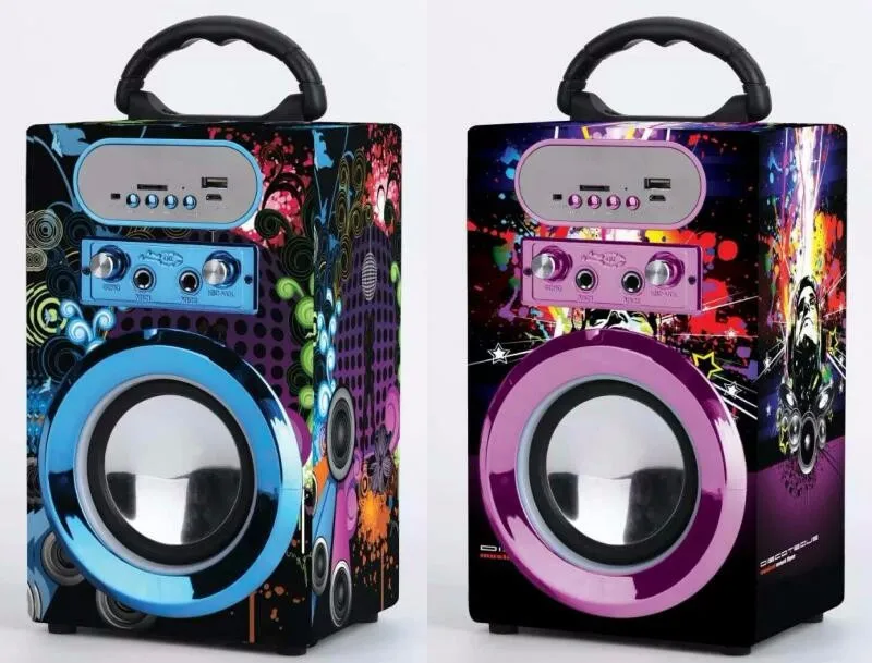 Premium sound wooden speaker Multimedia Speaker party karaoke speaker with AUX FM radio