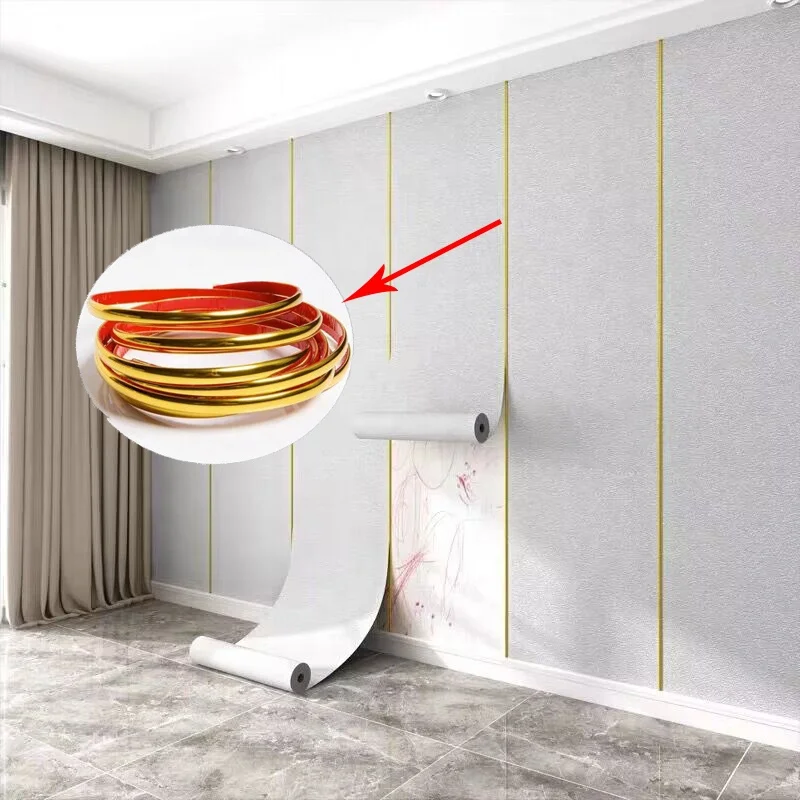 Self-Adhesive Waterproof Seam Strip Line Wall Sticker For Pressure Strip Textured Decorative Card Strips Wallpaper