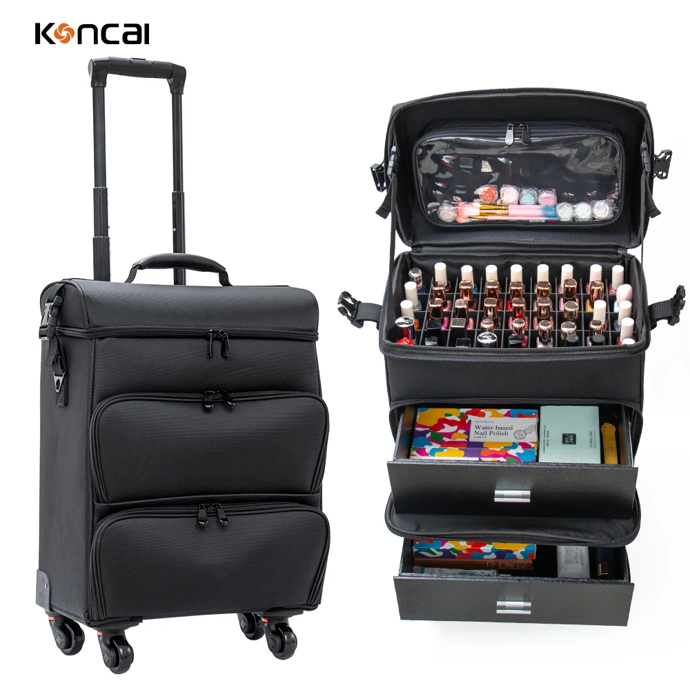 Rolling Makeup Table Nail manicure Trolley  table Vanity Box Cosmetics Beauty Case Organiser