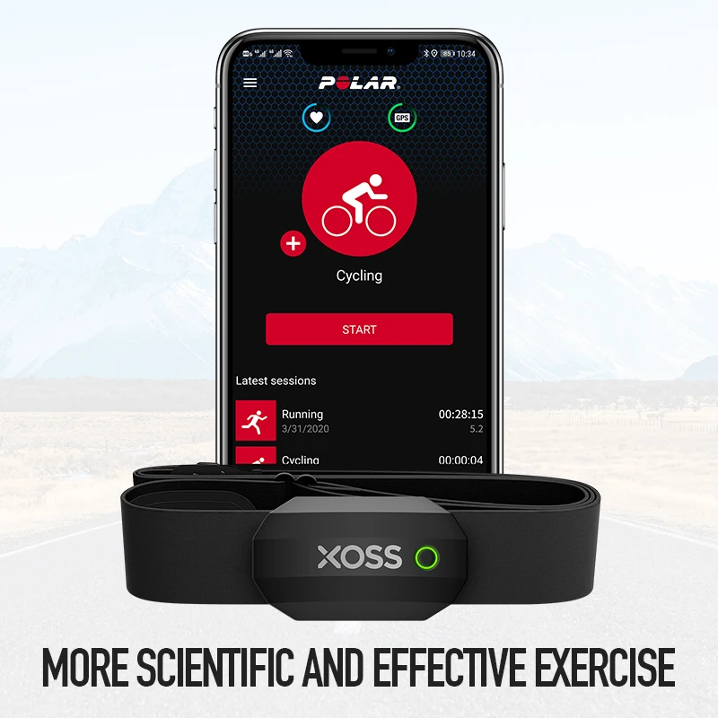  Измеритель сердечного ритма XOSS спортивный пульсометр нагрудный ремень Smart BLE ANT + для Garmin bryton