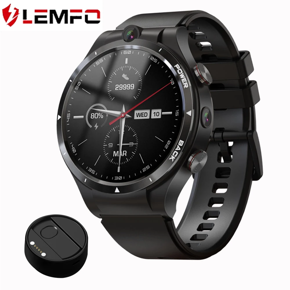 LEMFO LEM15 android 10.7 1.6inch 4G storage 4G+128G ceramic bezel smart watch for game GPS position