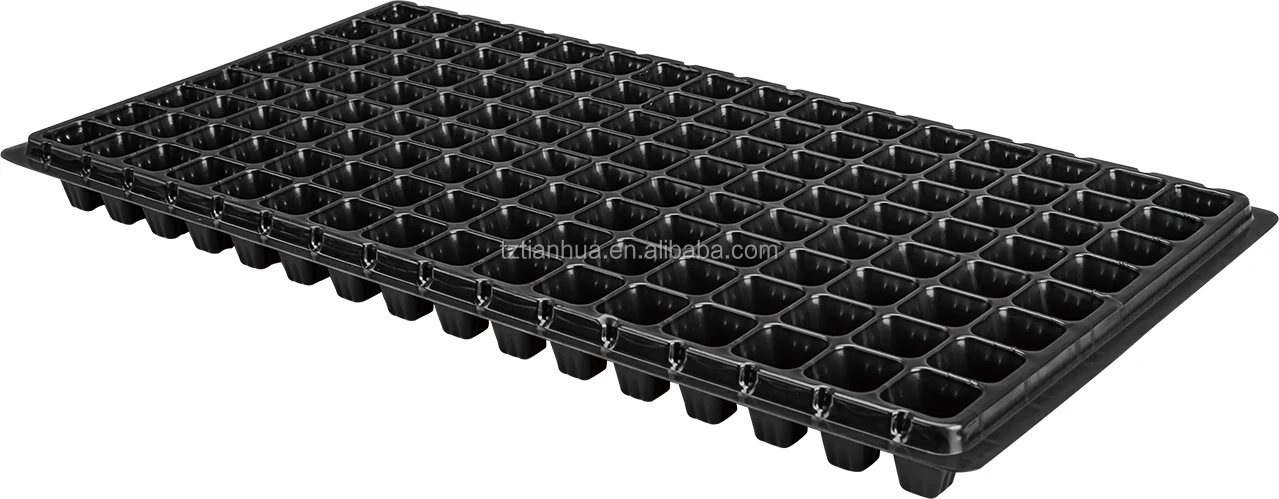 
Grow Pro Greenhouse Seedling Starter Seed Starting Black Plastic Propagation Tray 512 Cell 