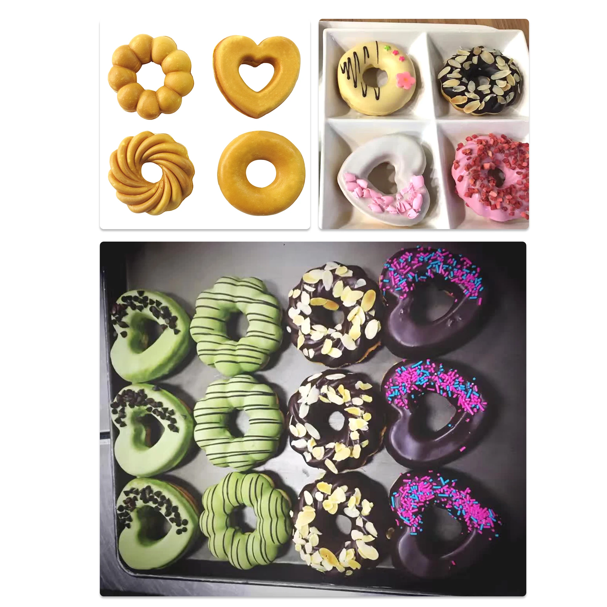 Custom Donuts Bread Waffle Maker Electric Baking Pan Automatic Mini Donut Making Machine