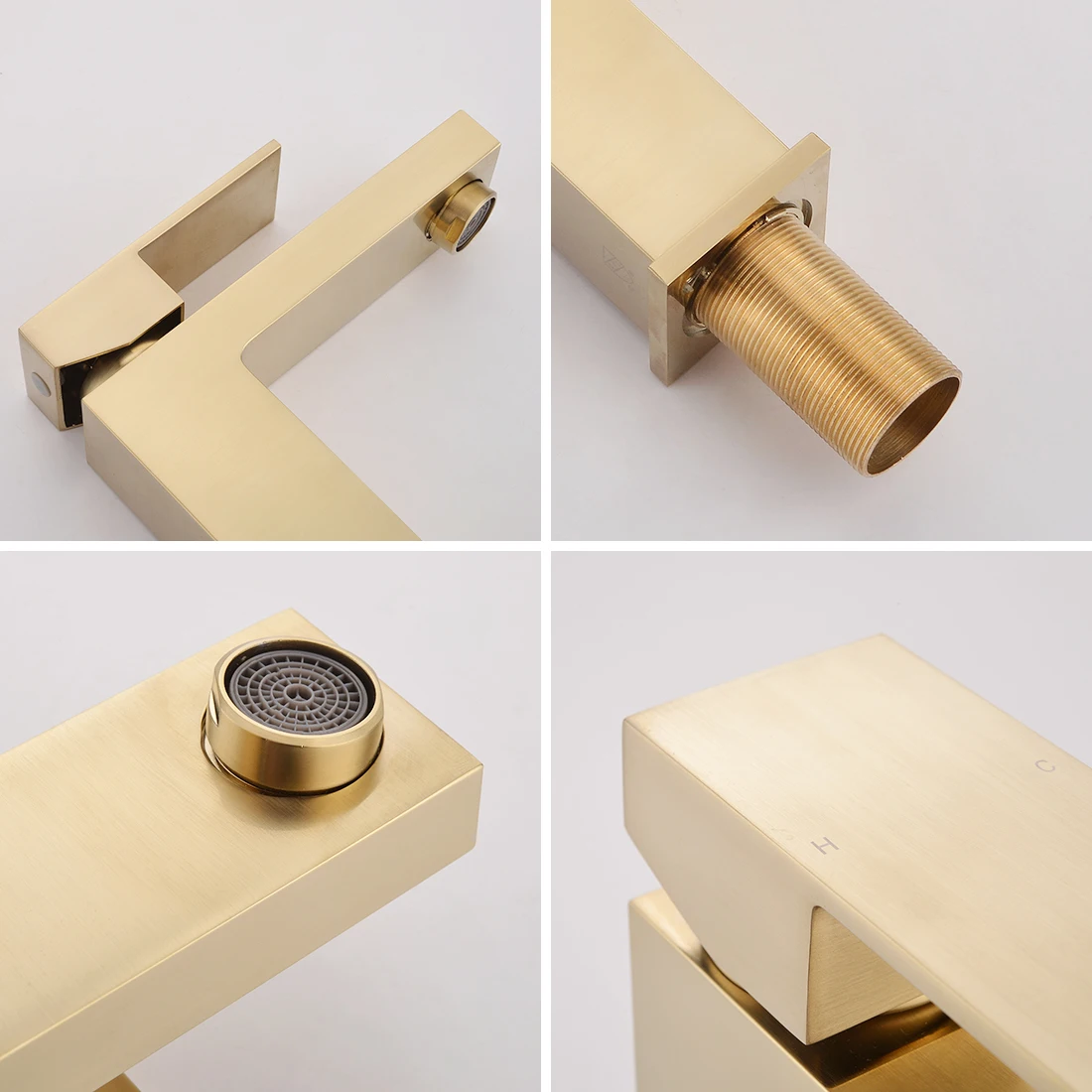 FLG single hole bathroom antique brass faucet gold wash basin mixer taps