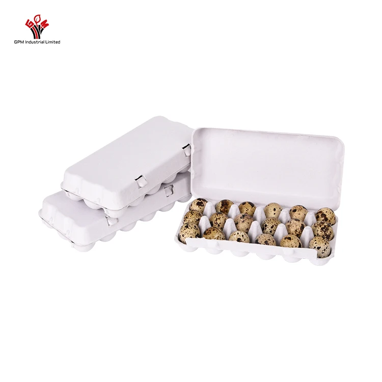 Biodegradable paper pulp quail egg  cartons boxes for packaging