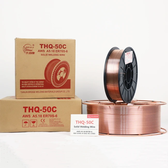 Цена по прейскуранту завода-изготовителя одножильный провод THQ50C медным покрытием сварочная проволока ER70S-6 0 8 мм 1 2 mig сварщиков припойная для сварки газовые