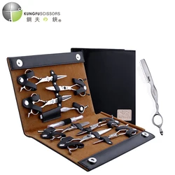 KUNGFU Customized Barber Hairdressing Salon Scissors Kit Professional Haircut Hair Scissors Tools Set