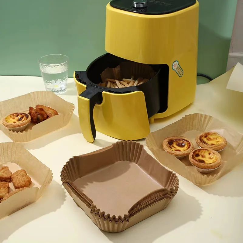 Hot Sale Parchment Air Fryer Liner Customized Design Printing Disposable Food Grande Safety Air Fryer Liner