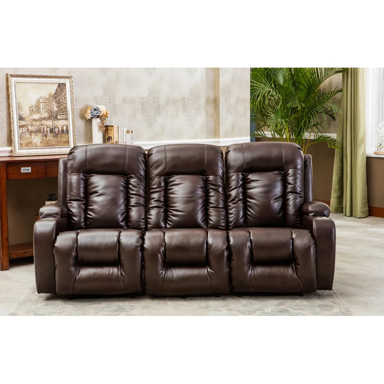 Top Grain Leather Pu Material Private Cinema Sofa Multifunctional Theater Recliner