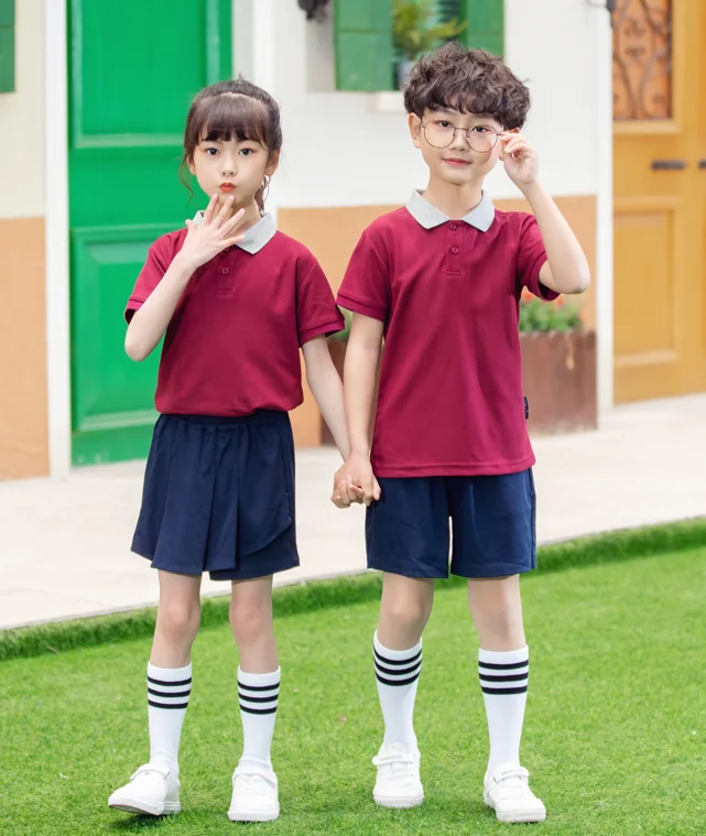 Summer Autumn Winter boys girls sports suits for primary school uniforms customized