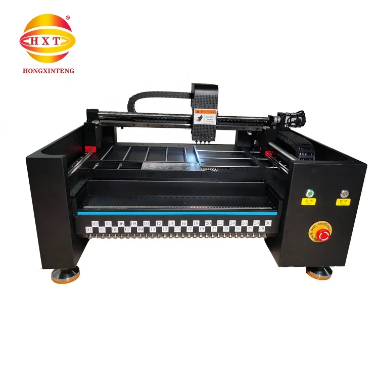 PCB board making smd LED chip mounter smt 4 head  mini desktop automatic smt pick and place machine