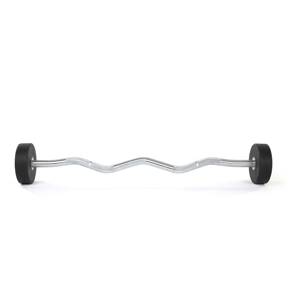 High grade EZ curl fixed CPU urethane weight lifting Barbell